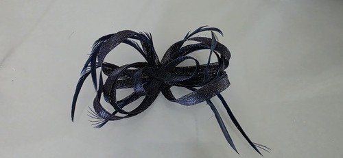 Blue fascinator feather hair - blue,