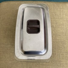 Vintage Hostess Trolley Glass Dish & Stainless Steel Lid