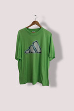 Vintage Adidas print mint green men's short sleeve tees XL| SKU 2878