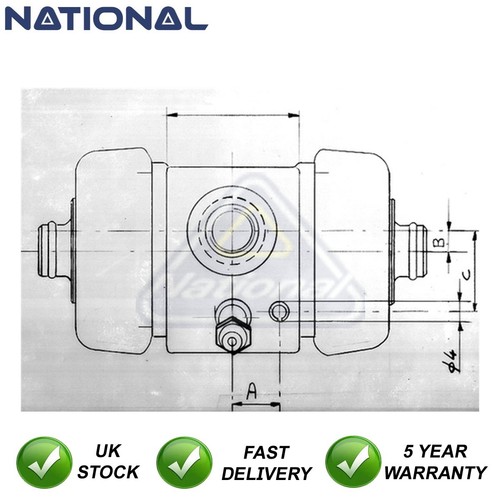 Wheel brake cylinder - wheel, rear