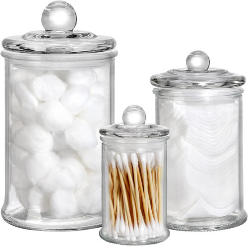 Set glass apothecary jars - glass,