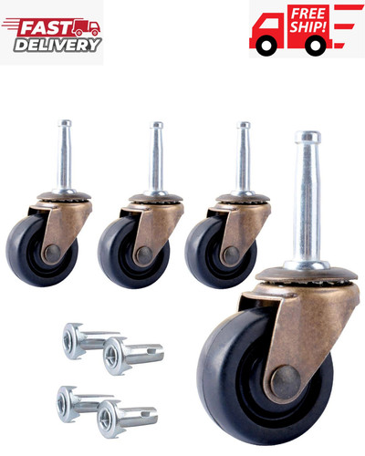 Antique casters wheels 8 - casters, 1-5/8"