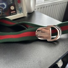 GUCCI Logos Web Stripe Belt
