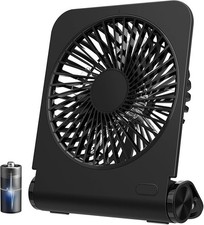 Rechargeable Small Desk Fan Super Powerful 4 Speeds Portable Silent 2000mah NEW