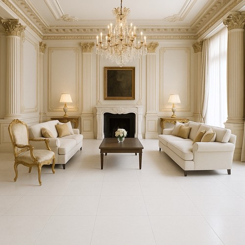 Antalya white honed - white, limestone