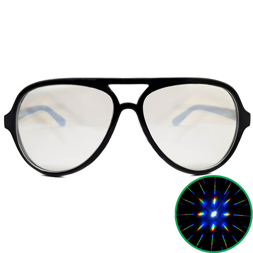 Black aviator diffraction - black,