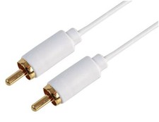 WHITE Slim 0.5m -10m 1x RCA