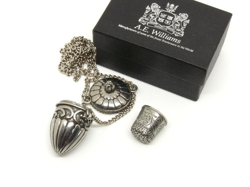 Williams pewter thimble - a.,
