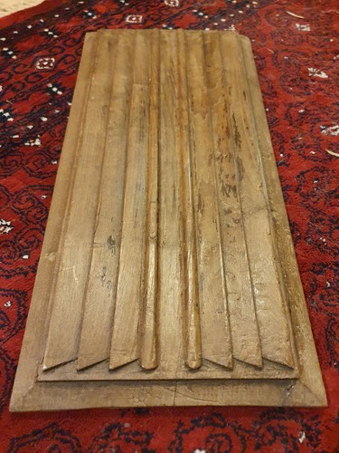 Antique hardwood linen fold - hardwood,