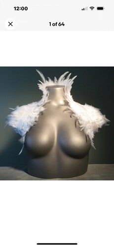 Natural feather shoulder wrap - natural,