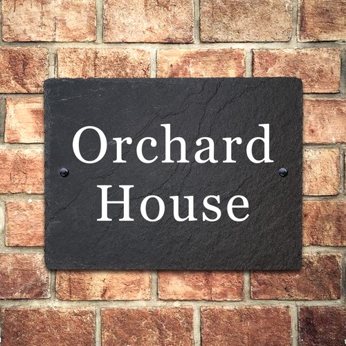 Personalised rustic slate - rustic,
