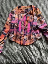 Aventures Des Toiles Black Printed Abstract jacket Size 46