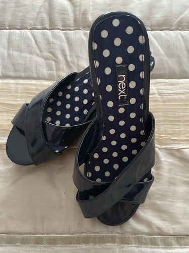 Next navy blue - blue, polka