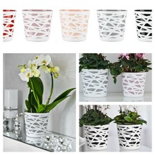 Plastic Plant Pots Flower Planter Cover Holder Modern Indoor Round Small Sophie