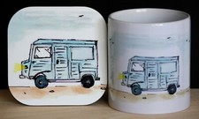 Citroen Hy van Mug and Coaster Gift Set from original hand drawn illustrations