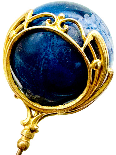 Antique hatpin flowing ocean - antique,