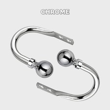 2 X Crystal Metal Curtain Hold Backs Chrome Wall Curtain Tie Backs Hooks Holder 