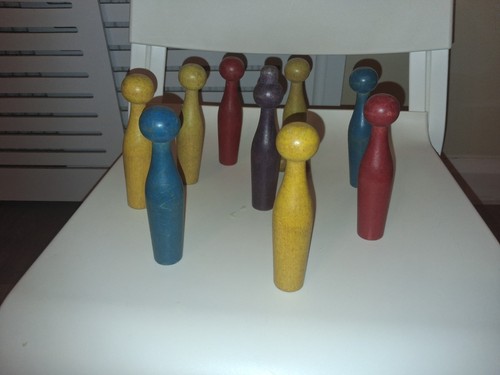 Vintage wooden table skittles - wooden,