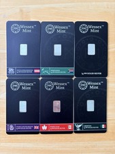 6 x 1gram Solid Silver Bars