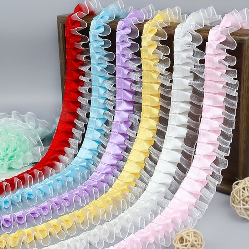 Pleated lace ribbon - pleated,
