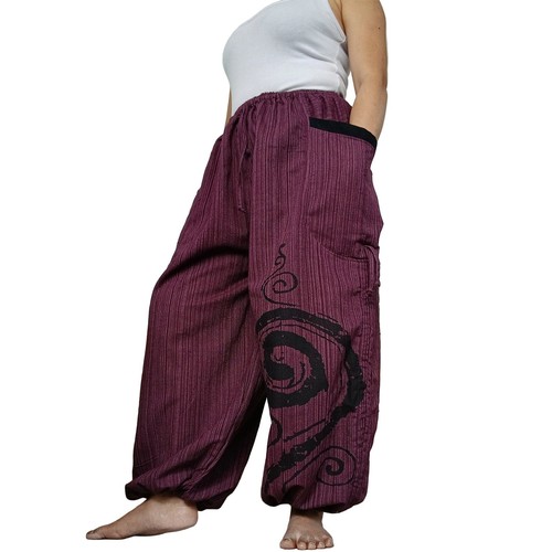 Purple baggy harem pants boho - purple,