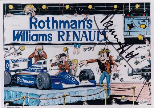Hand signed damon hill - signed,