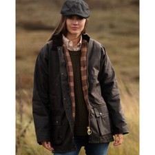 Walker & and Hawkes Ladies Wax Padded Kirkstall Jacket Brown Womens Country
