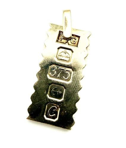9ct gold ingot pendant - 9ct,
