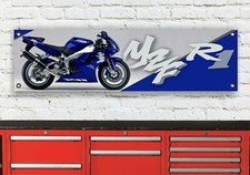 BR210B YAMAHA YZF R1 1998 BLUE 4XV GARAGE FLEXIBLE WORKSHOP BANNER SIGN