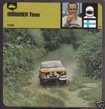 TIMO MAKINEN Finalnd Rally Race Car Driver CARD Peugeot