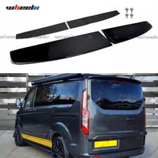 GLOSS BLACK REAR TWIN BARN DOOR ROOF SPOILER FOR FORD TRANSIT CUSTOM 2012-2020