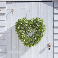 Artificial Hanging Door Wreath Heart Fake Plant Indoor Outrdoor Decor Large
