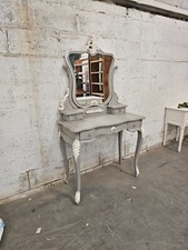 French style Parisian Dressing Table Hand Made Grey and White Brand New
