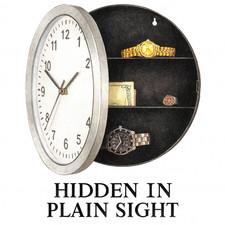 Hidden Compartment Real Wall Clock Secret Stash Safe Container Storage