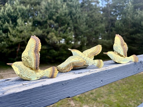 Vintage brass flying - brass, birds