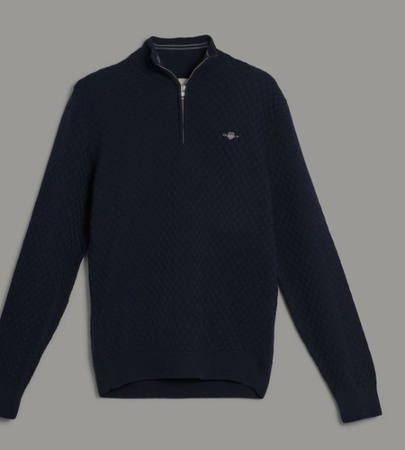 Gant cotton textured full zip - gant,