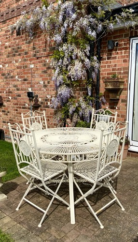 Vintage garden patio - patio, large