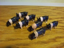 britains vintage farm toys animals lot of Saddleback Pigs.