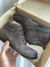 Ecco Men's Goretex Casual Brown Lace Up Boots Size Uk 6 EU 39 Walking Boxed