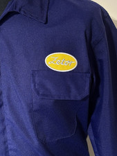 Superb Zetor Tractor Badged Zipped Navy Boiler Suit Overalls S 35-38" Chest