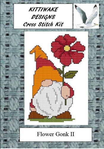 Flower gonk cross stitch - gonk,