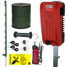 Green Electric Fence Strip Grazing 12v Kit with Balfour 800
