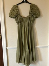 Phase Eight Green Silk Dress -