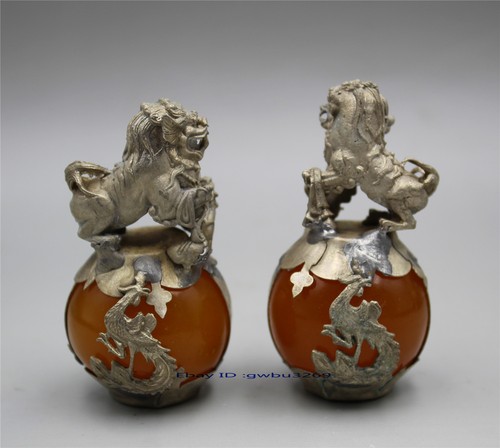 Pair chinese carved - carved, &