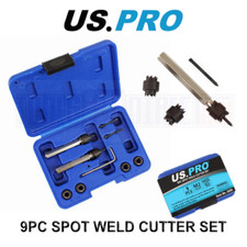 US PRO Tools 9pc Spot Weld Cutter Set 8mm & 9.5mm Spot Weld Removal 2695
