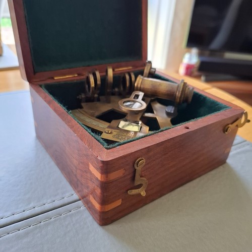 Brass sextant in quality - brass,