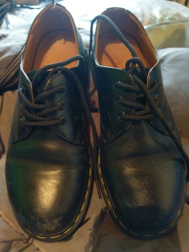 Martens black leather shoes - leather,
