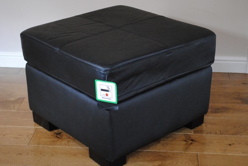 Large black real leather - real,