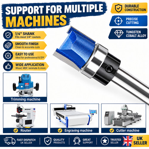 Flush trim router bit - trim, 1/4"