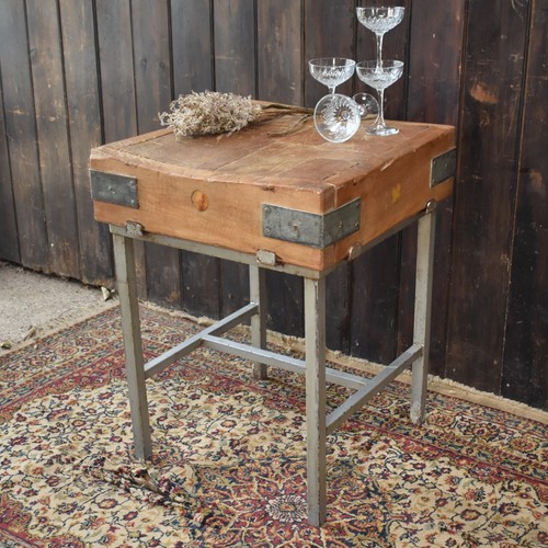 Antique maple butchers block - antique,